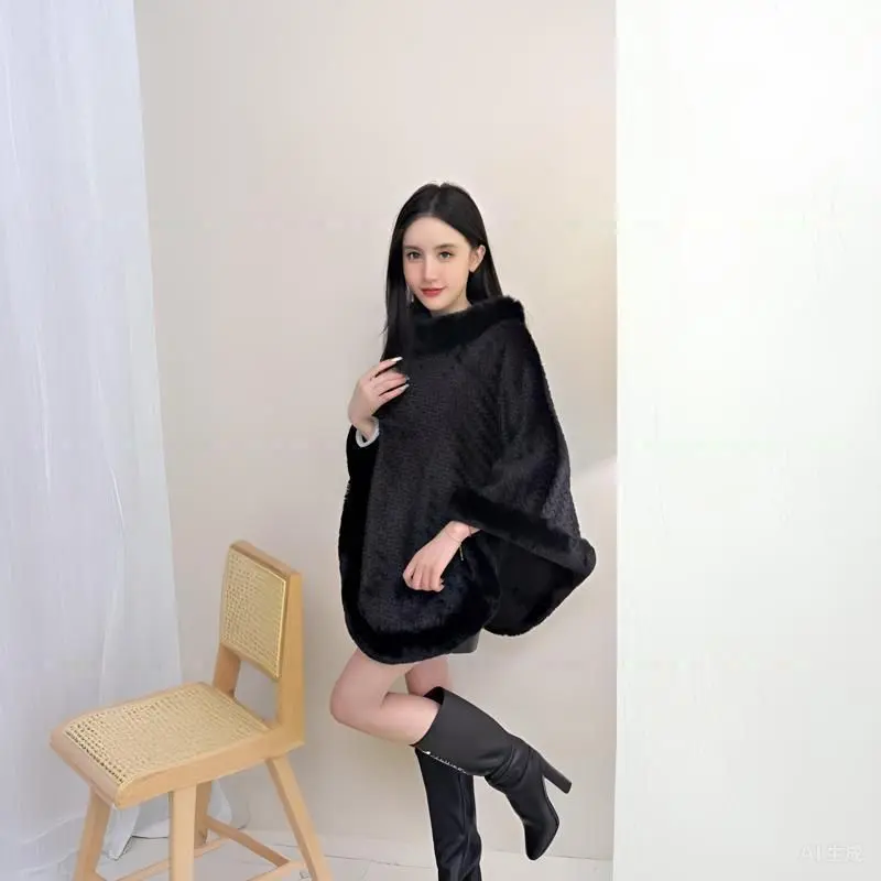 بلوفر نسائي فروي بطبعة مميزة - صورة 1