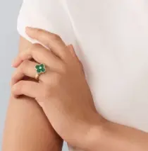 VAN CLEEF RING  Silver S925/18k Gold-Plated VCS48 - صورة 3