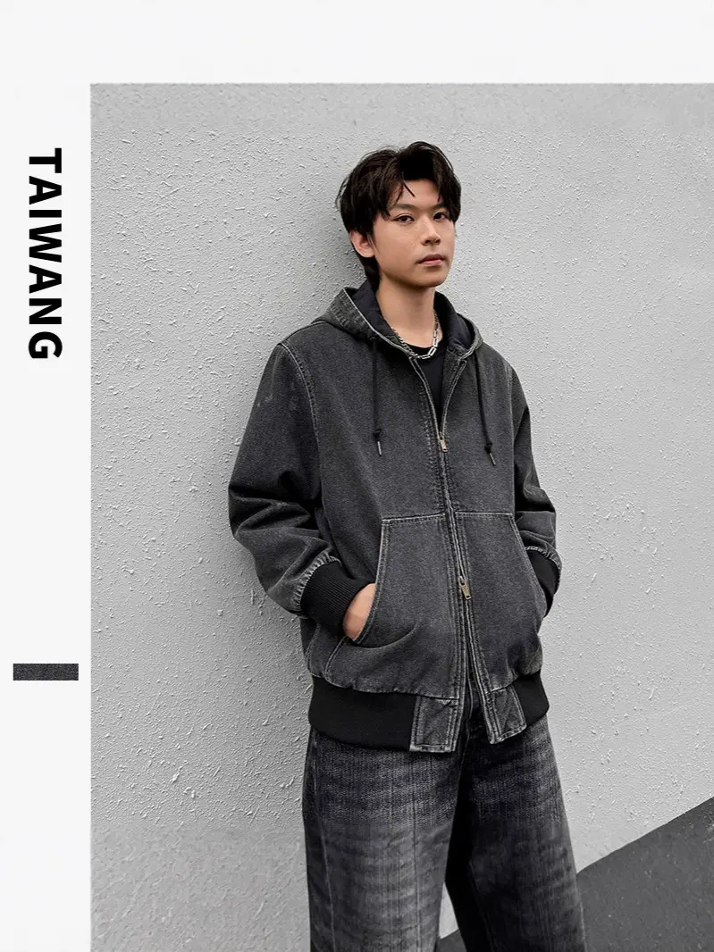 جاكيت رجالي بأسلوب أمريكي من علامة Taiwang - صورة 2