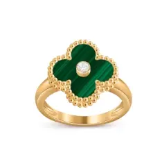 VAN CLEEF RING  Silver S925/18k Gold-Plated VCS48 - صورة 2