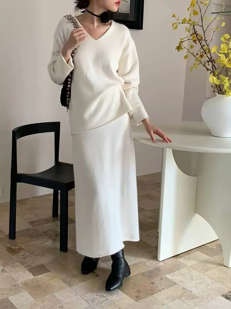 فستان بياقة V وتنورة واسعة - صورة 2