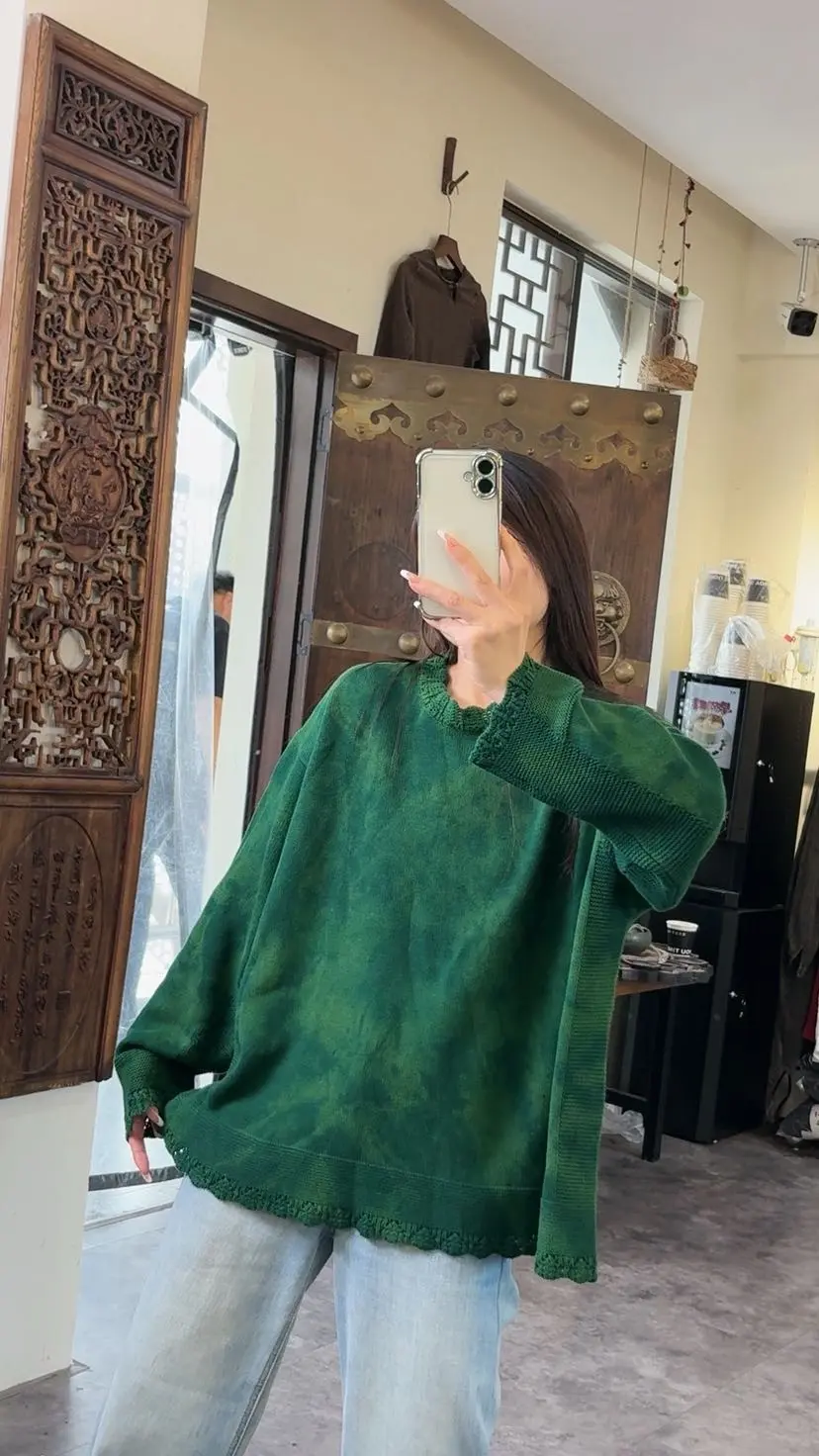 كنزة محبوكة بياقة دائرية - صورة 2