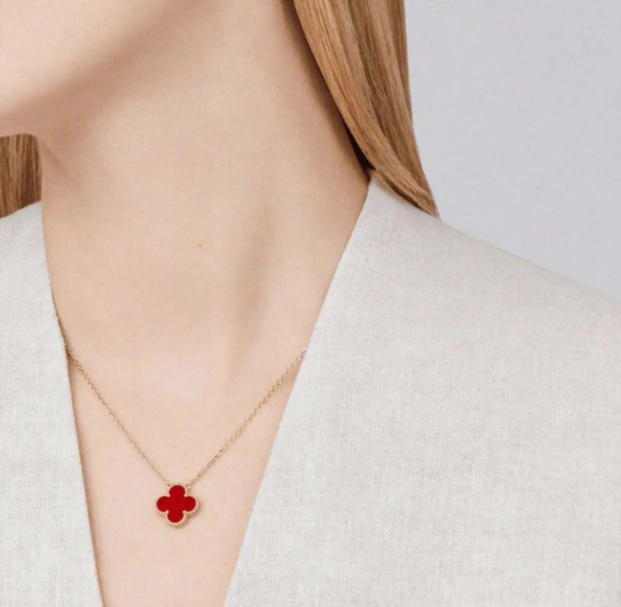 VAN CLEEF NECKLACE Silver S925/18k Gold-Plated VCS17 - صورة 4