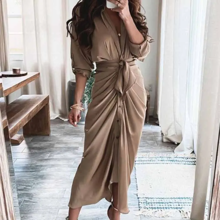 فستان بخصر عالي - صورة 18